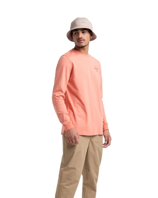 Trui Herschel Supply Co. Men's Long Sleeve Tee Classic Logo Carnelian Apricot