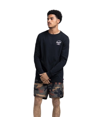 Trui Herschel Supply Co. Men's Long Sleeve Tee Classic Logo Black White