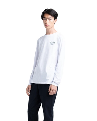 Trui Herschel Supply Co. Men's Long Sleeve Tee Classic Logo Bright White Black