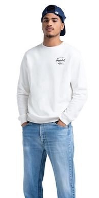 Trui Herschel Supply Co. Men's Crewneck Classic Logo Blanc de Blanc Black
