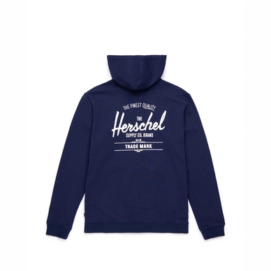 Vest Herschel Supply Co. Men's Full Zip Hoodie Classic Logo Peacoat White
