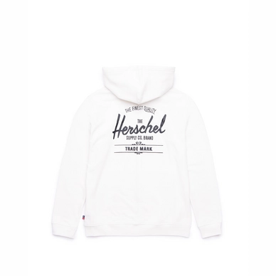 Vest Herschel Supply Co. Men's Full Zip Hoodie Classic Logo Blanc de Blanc Black