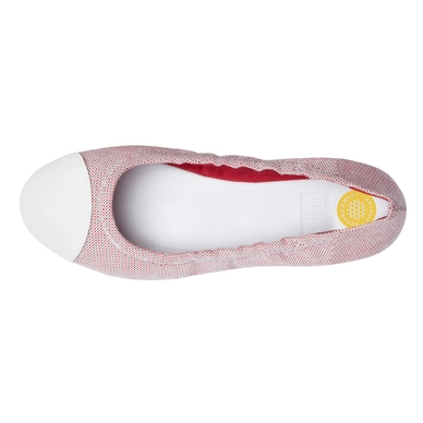 Ballerina FitFlop F-Pop™ Ballerina Canvas Red Weave