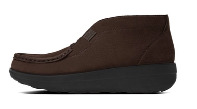 Enkellaars FitFlop Loaff™ Slip-On Ankle Boot Suede Chocolate Brown