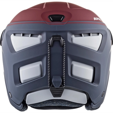 Skihelm Alpina Attelas Visor Qvm Nightblue Bordeaux Matt