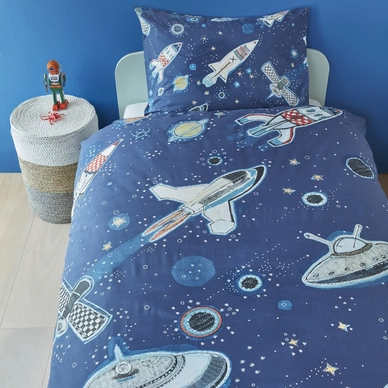 Beddinghouse Kids Space Blauw Dekbedovertrek Katoen