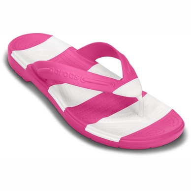 Slipper Crocs Beach Line Flip Fuchsia/White