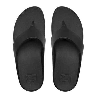 Slipper FitFlop Ringer™ Toe-Post Leather All Black