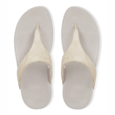 Slipper FitFlop Shimmy™ Suede Toe-Post Pale Gold