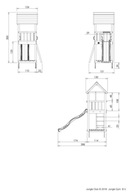 Speeltoren Jungle Gym Jungle Club Fuchsia