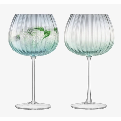3---Cocktailglas L.S.A. Dusk Balloon Glas Groen Grijs 650 ml (2-Delig)-3