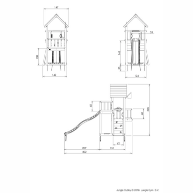 Speeltoren Jungle Gym Jungle Cubby Geel