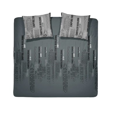 3---D-Skyline grey king size topshot