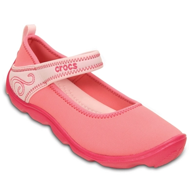 Ballerina Crocs Duet Busy Day Mary J Coral/Ballerina Pink