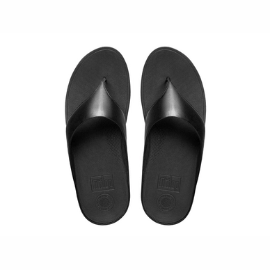 Slipper FitFlop Superlight Ringer™ Toe-Post Leather All Black