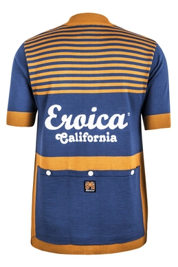 Fietsshirt Santini Eroica Short Sleeve Jersey California Yellow