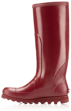 Sorel Women Joan Rain Tall Gloss Red Dahlia Candy Apple
