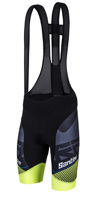 Fietsbroek Santini Interactive Bib-Shorts Mig Pad Yellow