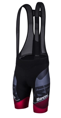 Fietsbroek Santini Interactive Bib-Shorts Mig Pad Red