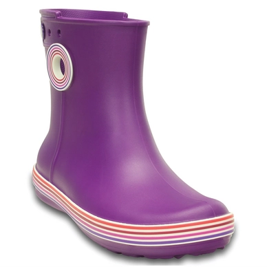 Regenlaars Crocs Jaunt Stripes Shorty Boot Women Amethyst/Royal Purple