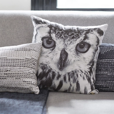 Sierkussen KAAT Amsterdam Owl Black (43 x 43 cm)