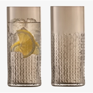 3---Longdrinkglas L.S.A. Wicker Taupe 400 ml (2-Delig)-3