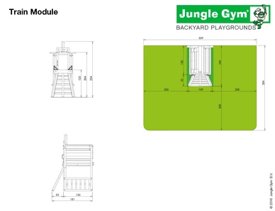 Speelset Jungle Gym Jungle Mansion + Train Blauw