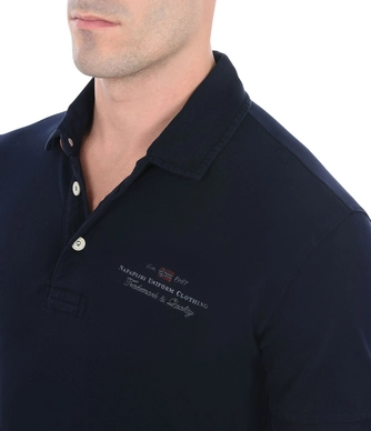 Polo Napapijri Men Elbas Stretch Blu Marine