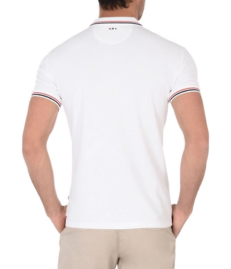 Polo Napapijri Men Taly SS Stripe Bright White