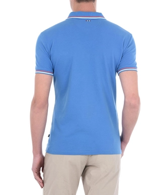 Polo Napapijri Men Taly SS Stripe Light Blue