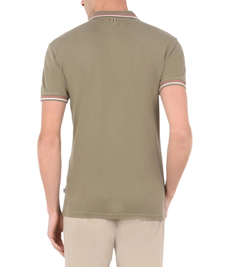Polo Napapijri Men Taly SS Stripe Khaki