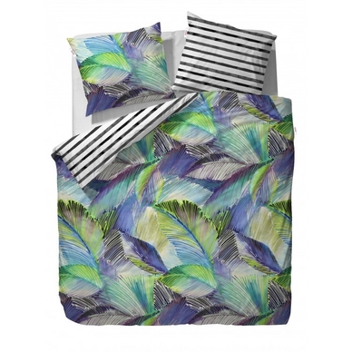 Housse de Couette Esprit Palmia Vert Satin de Coton