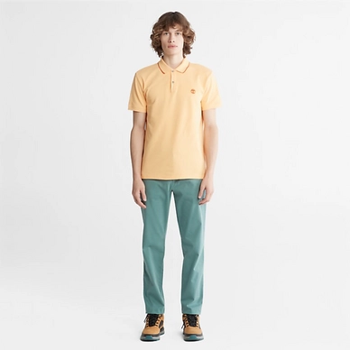 3---Polo Timberland Men SS Jacquard YD Buff Orange-3