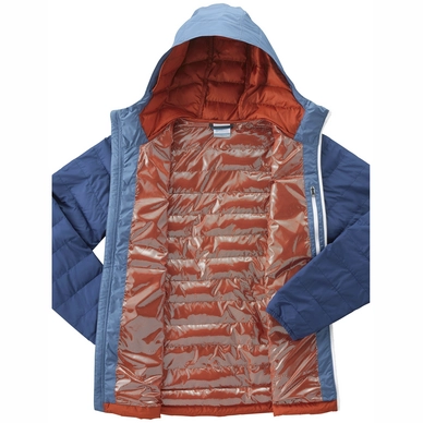 Ski Jas Columbia Powder Lite Hooded Jacket Men's Rust Red Steel