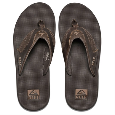 Slipper Reef Leather Fanning Brown
