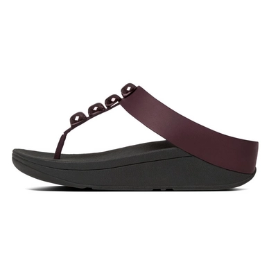 Slipper FitFlop Rola™ Leather Hot Cherry