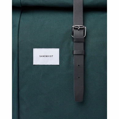3---Rugzak Sandqvist Dante Deep Green With Black Leather-3
