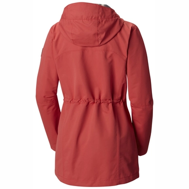 Jas Columbia South Canyon Long Hooded Jacket Sunset Red