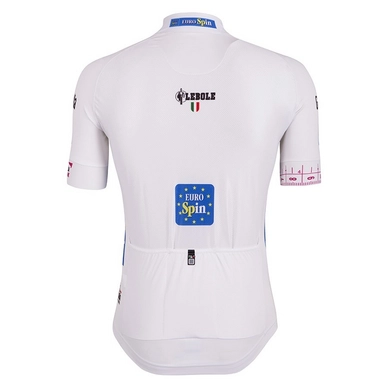 Fietsshirt Santini Giro d'Italia White Jersey Replica Short Sleeve 2015