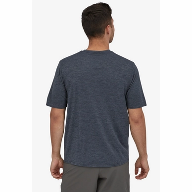 3---T-Shirt Patagonia Men Cap Cool Daily Graphic Shirt Line Logo Ridge Stripe Smolder Blue X-Dye-3