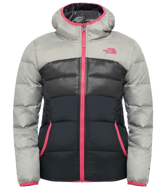 Winterjas The North Face G Reversible Moondoggy Jacket Metallic Silver Heather