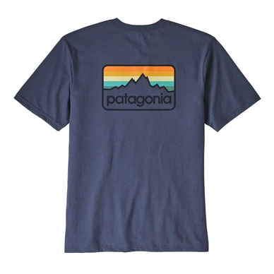 T-shirt Patagonia Men's Line Logo Badge Responsibili-Tee Dolomite Blue