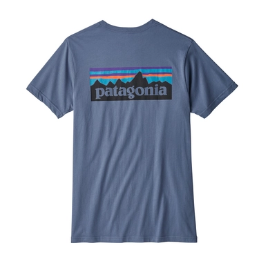 T-Shirt Patagonia Men's P-6 Logo Organic T-Shirt Dolomite Blue