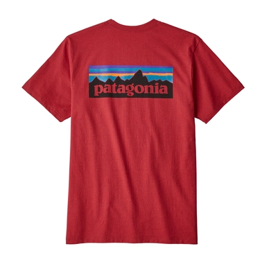 T-shirt Patagonia Men's P-6 Logo Pocket Responsibili-Tee Static Red