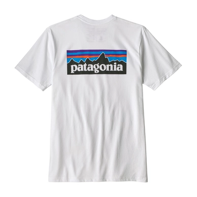 T-shirt Patagonia Men's P-6 Logo Pocket Responsibili-Tee White