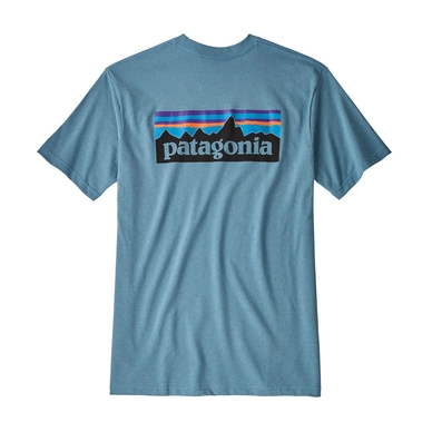 T-Shirt Patagonia Men's P-6 Logo Responsibili-Tee Mako Blue
