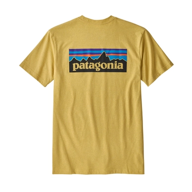 T-Shirt Patagonia Men's P-6 Logo Responsibili-Tee Surfboard Yellow