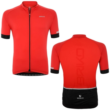 Fietsshirt Briko Classic Side Jersey New Red Black