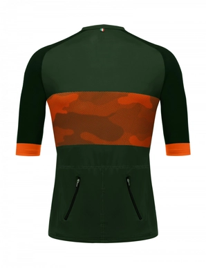 Fietsshirt Santini Men Bosco MTB Jersey With Pockets Military Green
