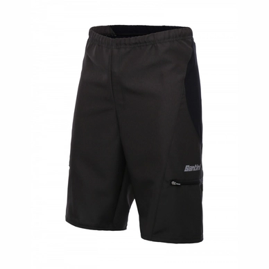 Fietsbroek Santini Men Bosco MTB Shorts Black